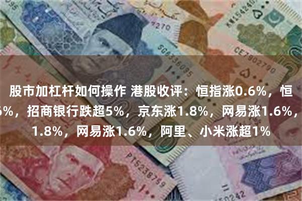 股市加杠杆如何操作 港股收评：恒指涨0.6%，恒大汽车一度飙升236%，招商银行跌超5%，京东涨1.8%，网易涨1.6%，阿里、小米涨超1%
