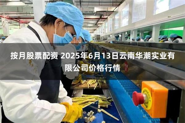 按月股票配资 2025年6月13日云南华潮实业有限公司价格行情