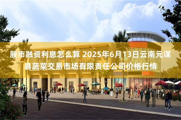 股市融资利息怎么算 2025年6月13日云南元谋县蔬菜交易市场有限责任公司价格行情
