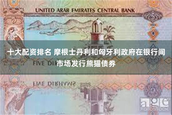 十大配资排名 摩根士丹利和匈牙利政府在银行间市场发行熊猫债券