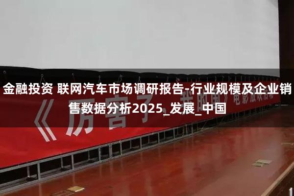 金融投资 联网汽车市场调研报告-行业规模及企业销售数据分析2025_发展_中国